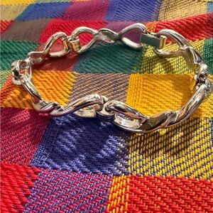 Vintage Silver Twisted Chain Bracelet